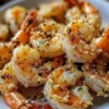 Air Fryer Garlic Parmesan Shrimp served on a plate