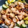Delicious Air Fryer Hibachi Chicken and Vegetables served on a plate