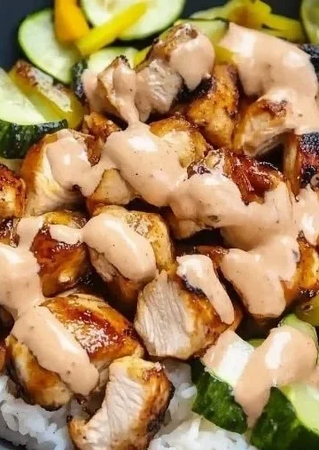 Delicious Air Fryer Hibachi Chicken and Vegetables served on a plate