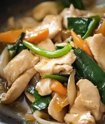 Delicious Chop Suey Chicken Stir Fry with colorful vegetables and rich sauce