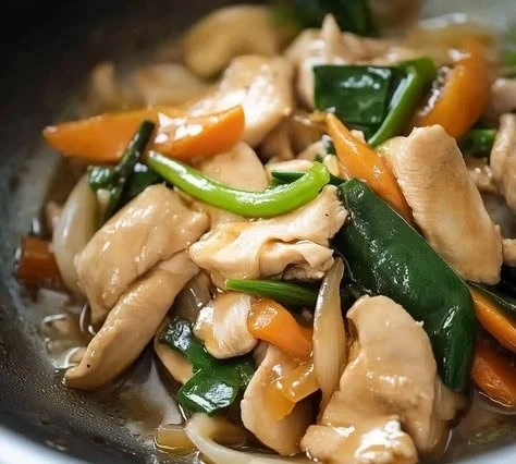 Delicious Chop Suey Chicken Stir Fry with colorful vegetables and rich sauce