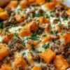 Ground Turkey Sweet Potato Bake served in a bowl