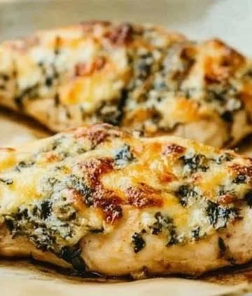 Oven baked chicken breasts seasoned and ready to serve