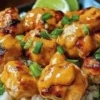 Delicious Quick Low Carb Bang Bang Chicken served with fresh ingredients