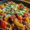 Delicious unstuffed pepper skillet packed with flavor and fresh ingredients