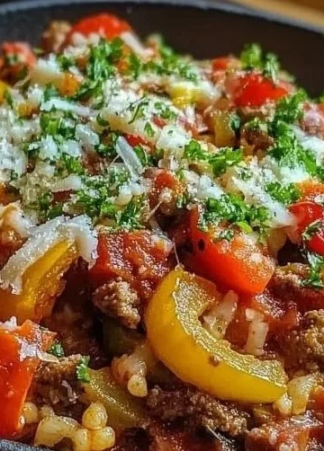 Delicious unstuffed pepper skillet packed with flavor and fresh ingredients