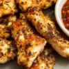 Delicious air fryer chicken tenderloins served with dipping sauce