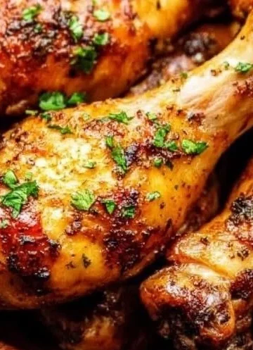 Delicious baked chicken legs seasoned and ready for a flavorful meal