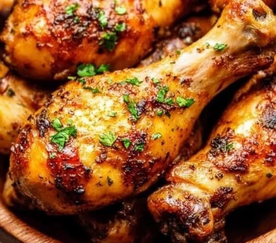 Delicious baked chicken legs seasoned and ready for a flavorful meal
