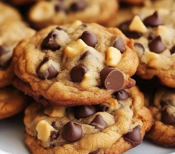 Best banana bread chocolate chip cookies with rich chocolate chips and banana flavor