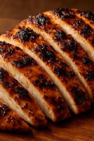 Delicious blackened chicken fillets seasoned and grilled to perfection.