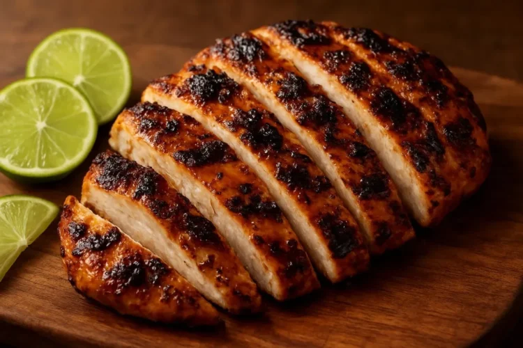 Delicious blackened chicken fillets seasoned and grilled to perfection.