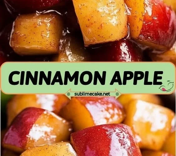 Delicious cinnamon baked apples served warm with a sprinkle of cinnamon and sugar.