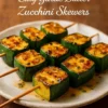 Delicious garlic butter zucchini skewers ready for grilling