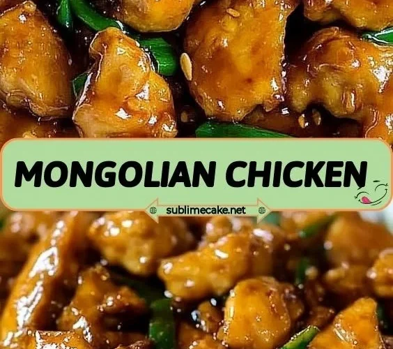 Plate of Mongolian Chicken with vegetables and rice, showcasing vibrant colors and textures.