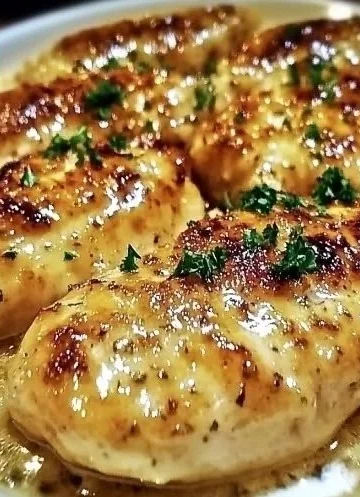 Delicious Parmesan Chicken dish served with herbs and spices