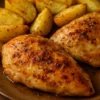 Sheet Pan Chicken with Potatoes ready to serve