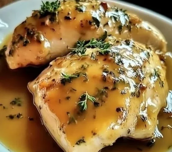 Slow Cooker Honey Mustard Chicken with tender meat and flavorful sauce