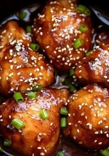 Delicious Slow Cooker Mongolian Chicken served on a platter.