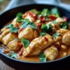 Delicious Thai Peanut Chicken made in a Crockpot for easy cooking.