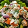 Delicious Tzatziki Chicken Salad with fresh ingredients and vibrant flavors.